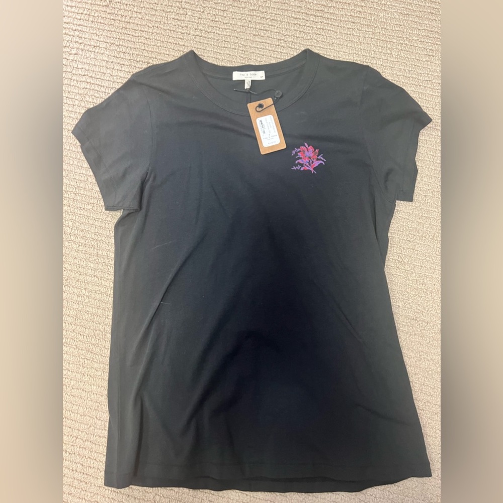 Rag & Bone Table Embroidered Floral Tee
